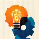 Gears and lightbulb icon representing insurance innovation award