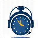 Icon of a clock showing 24/7 with a headset