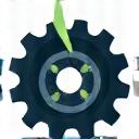 Icon of a broken cogwheel being repaired, signifying business interruption support