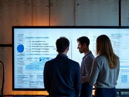 People collaborating in a modern office environment