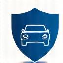 Icon representing third-party car insurance, a simple shield with two cars colliding, showing basic protection against damage to other vehicles.