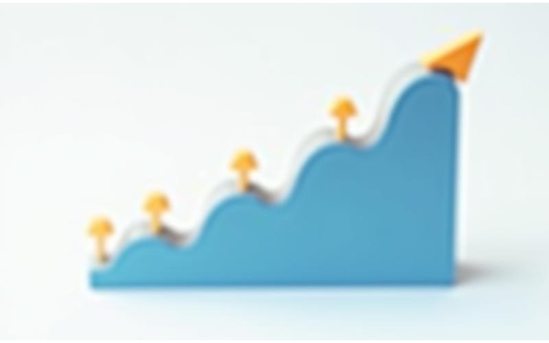 Graph showing rising customer satisfaction trend over time