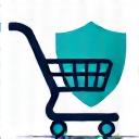 Shopping cart with a shield, representing retail and e-commerce data safety.