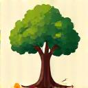 Icon representing whole life insurance with a growing tree and coins