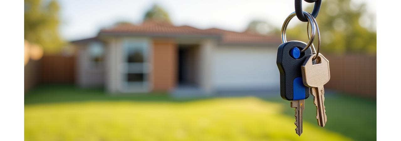 Keys to a new property, representing landlord building insurance