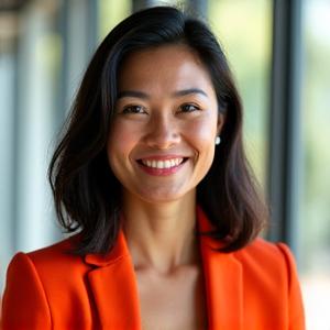 Professional portrait of Emily Rhy, small business solutions manager