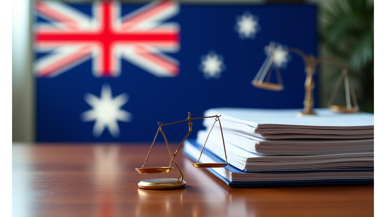 Stack of legal documents and scales of justice, representing integrity and transparency in legal compliance.