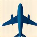 Icon representing a canceled flight or trip with a cross symbol for trip cancellation protection